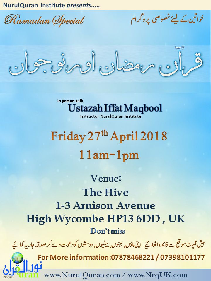 Al Quran, Ramadaan & Todays Youth !!!